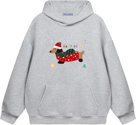 Aelfric Eden Cartoon Dog Hoodie Couple Hooded Sweatshirt Long Sleeve Pullover Oversized Hoodies 2025 Outfits
