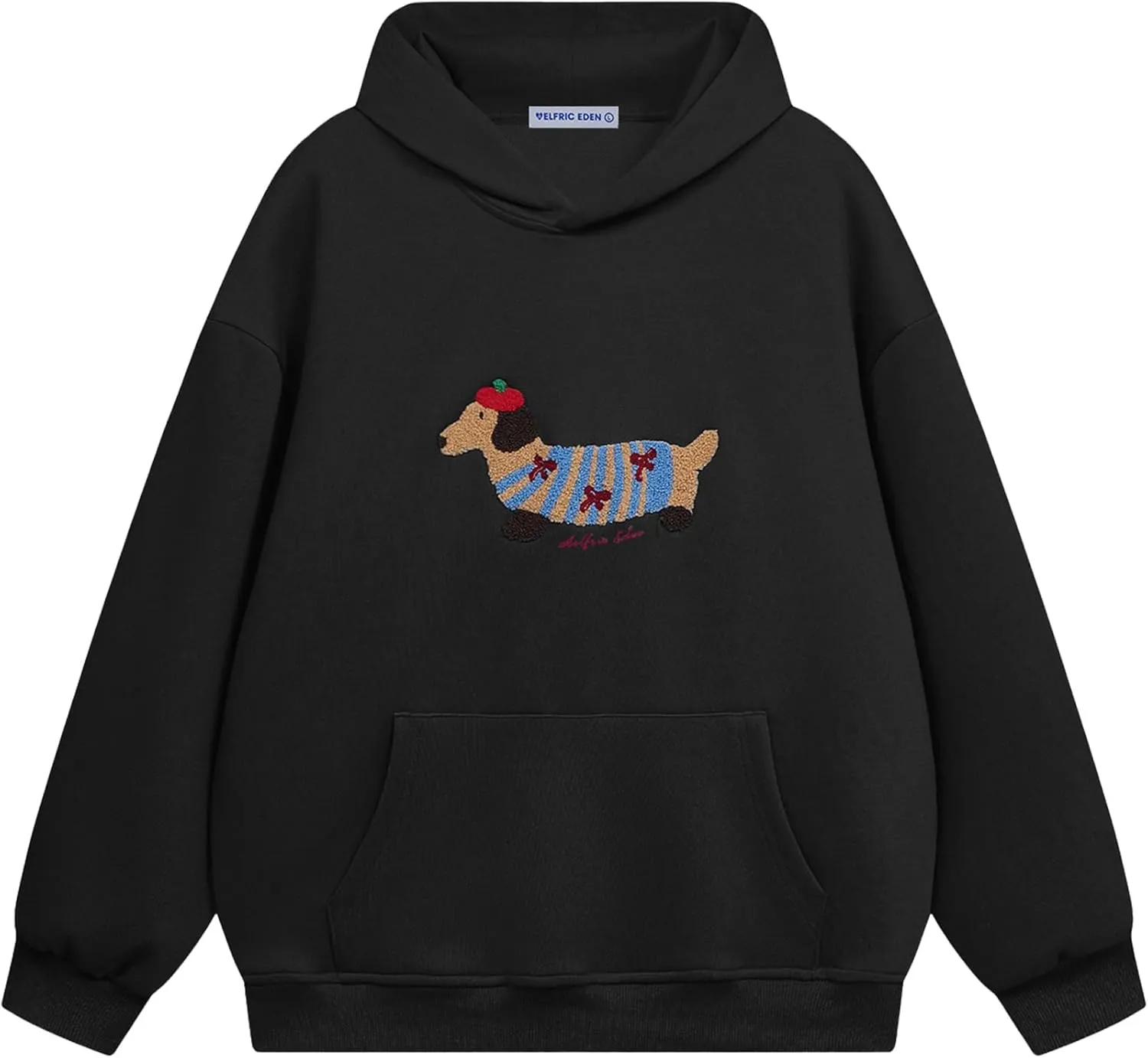 Aelfric Eden Cartoon Dog Hoodie Couple Hooded Sweatshirt Long Sleeve Pullover Oversized Hoodies 2025 Outfits