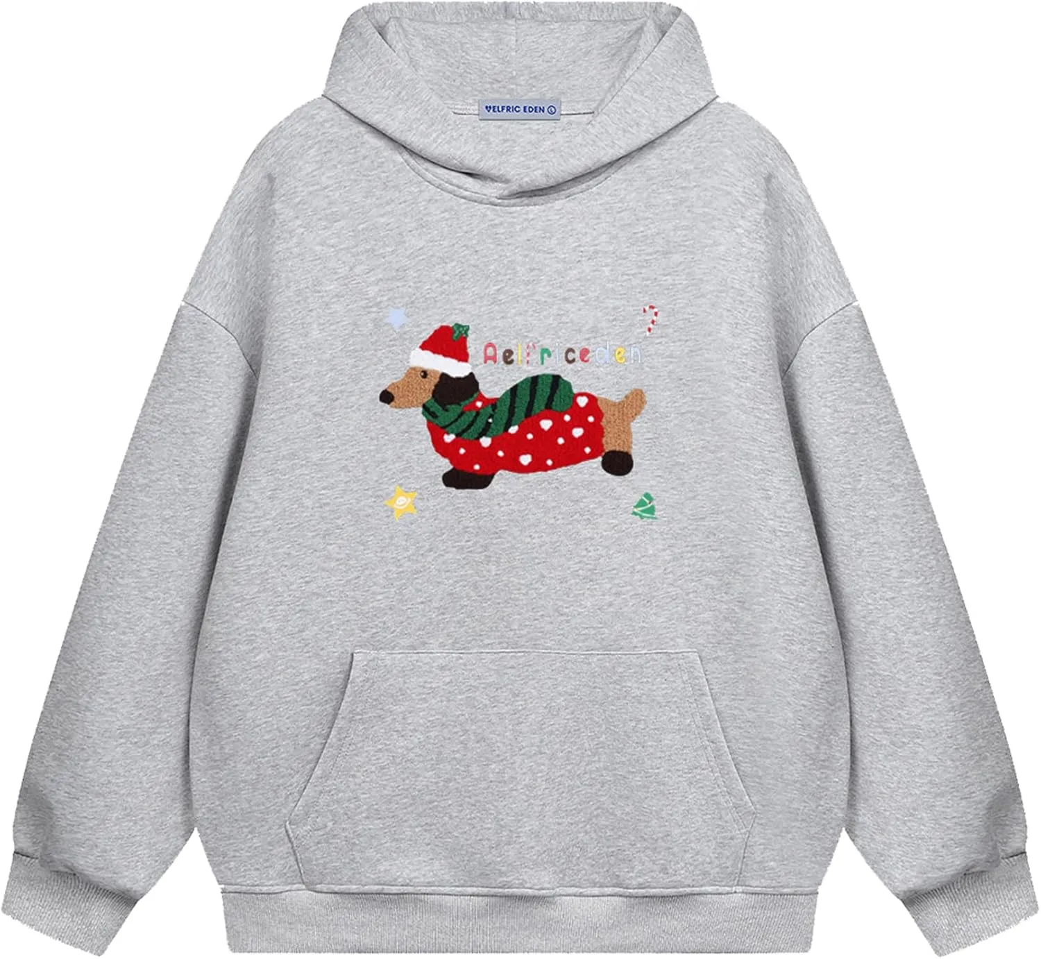 Aelfric Eden Cartoon Dog Hoodie Couple Hooded Sweatshirt Long Sleeve Pullover Oversized Hoodies 2025 Outfits