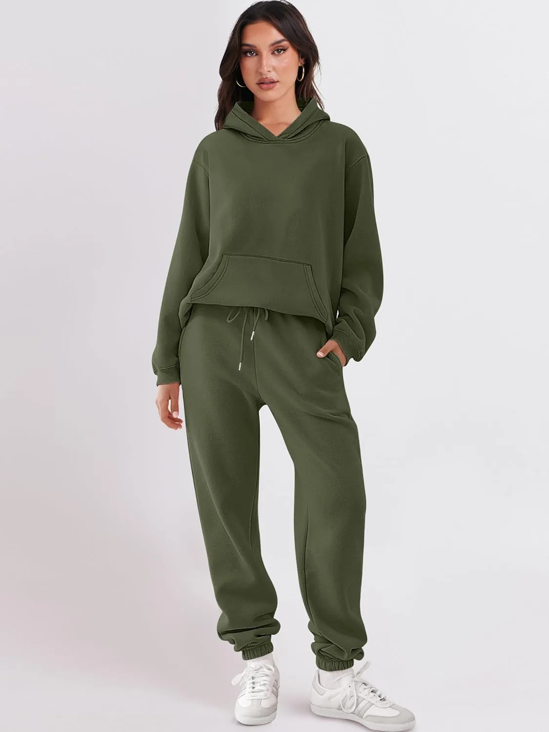 ANRABESS Womens 2 Piece Outfits Lounge Hoodie Oversized Sweatshirt Jogger Sweatpants Y2K Tracksuit Sweatsuit Set Fall Clothes