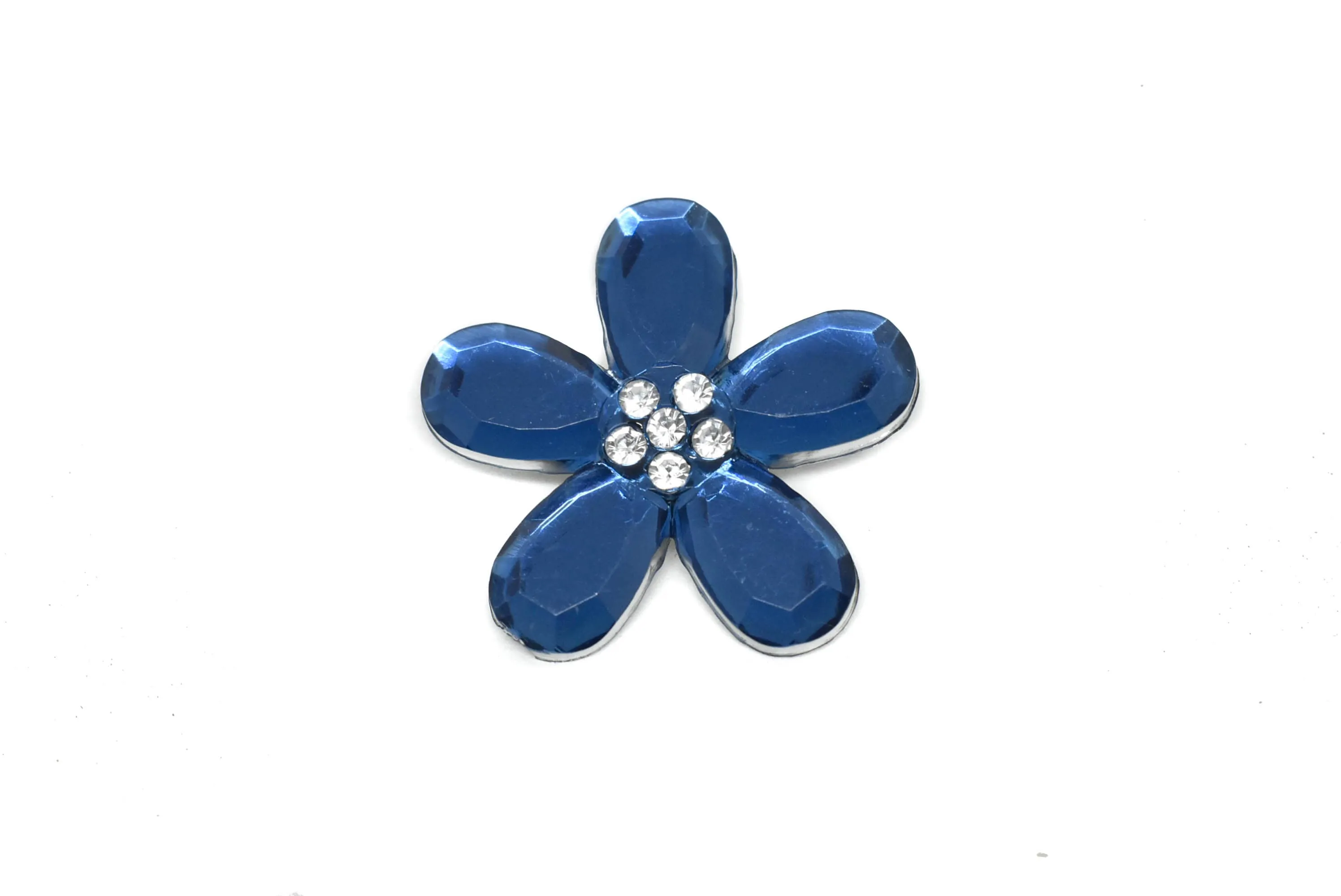 Assorted Flower Rhinestone Brooch 1.50" -10 Pieces