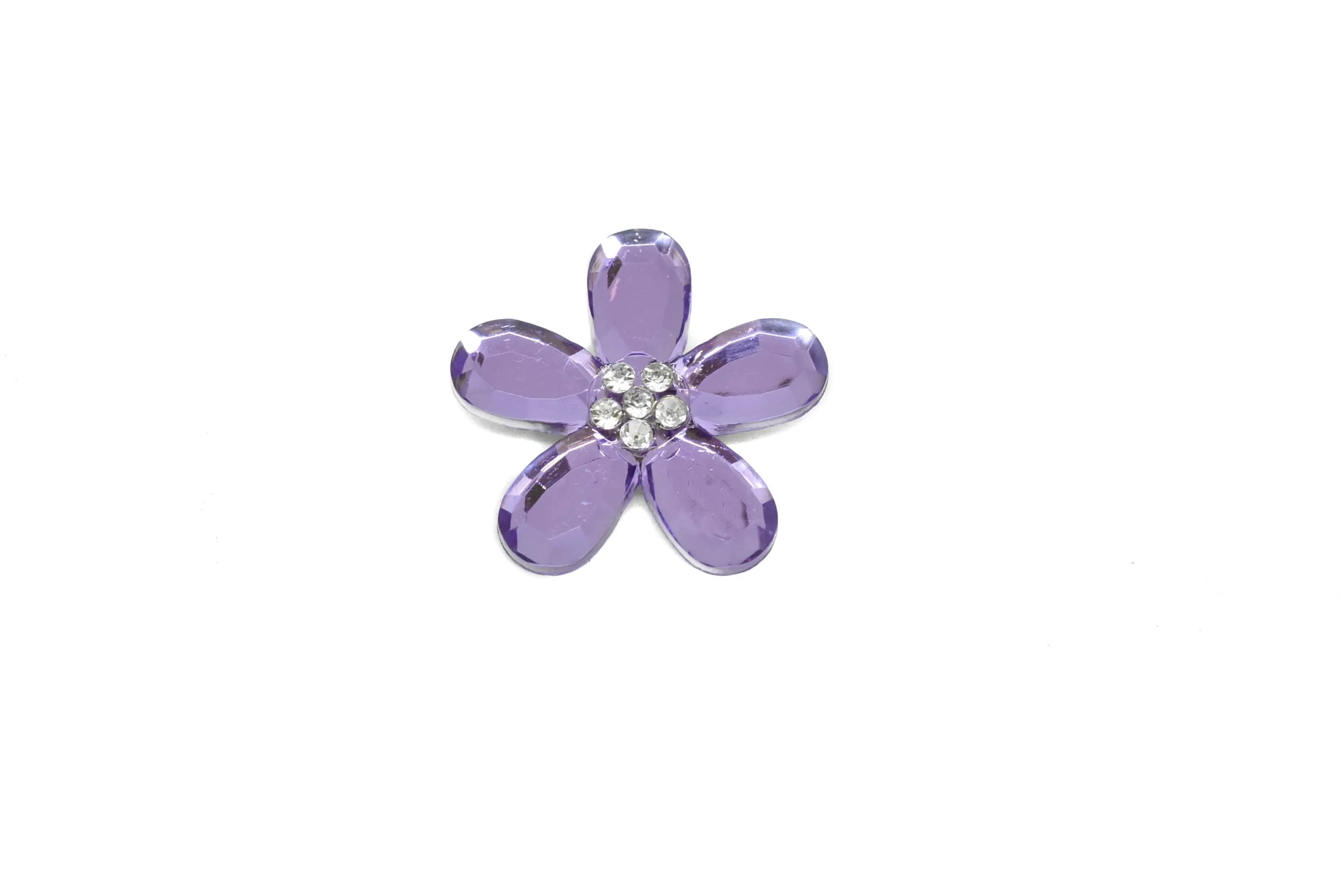 Assorted Flower Rhinestone Brooch 1.50" -10 Pieces