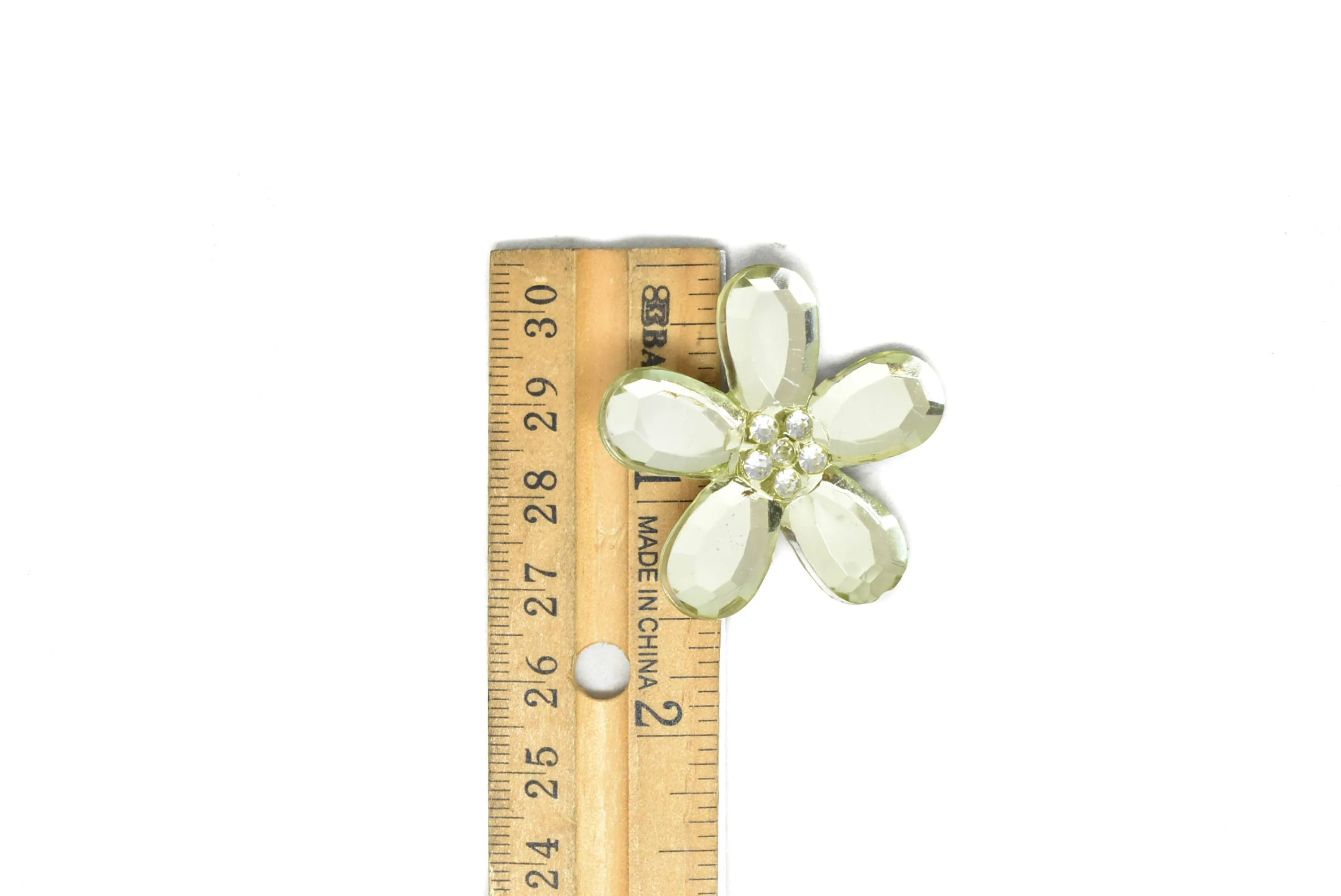 Assorted Flower Rhinestone Brooch 1.50" -10 Pieces