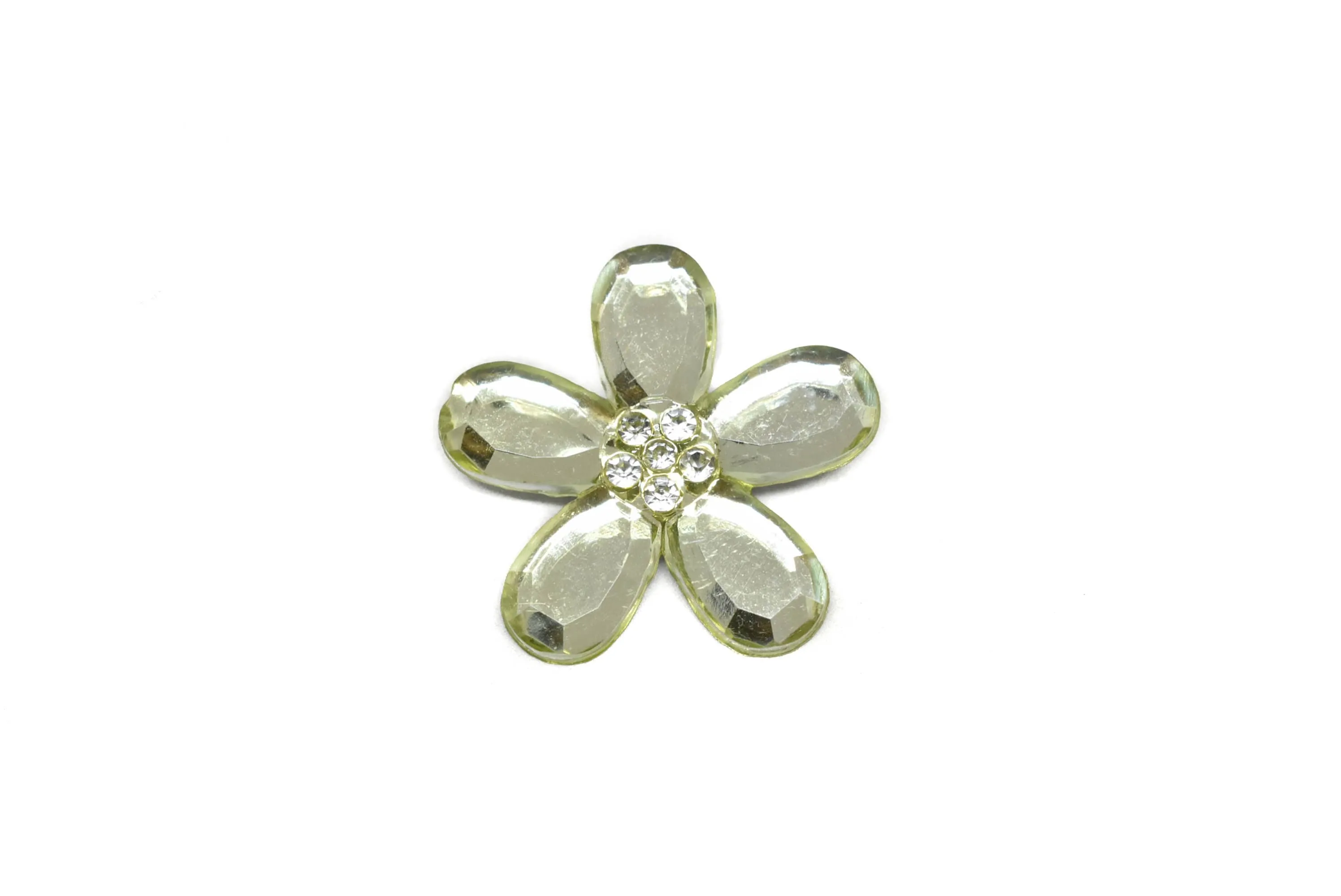 Assorted Flower Rhinestone Brooch 1.50" -10 Pieces