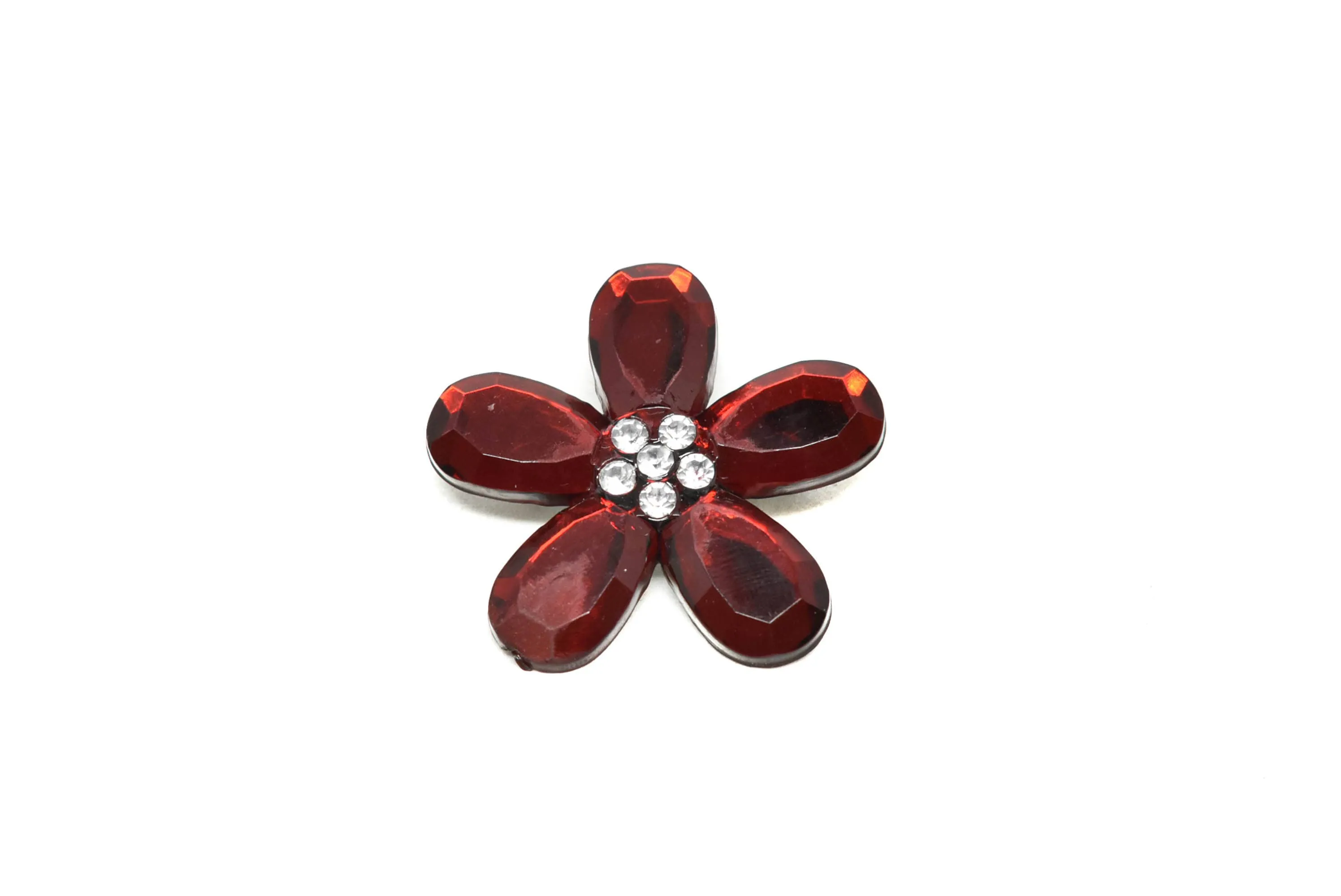 Assorted Flower Rhinestone Brooch 1.50" -10 Pieces