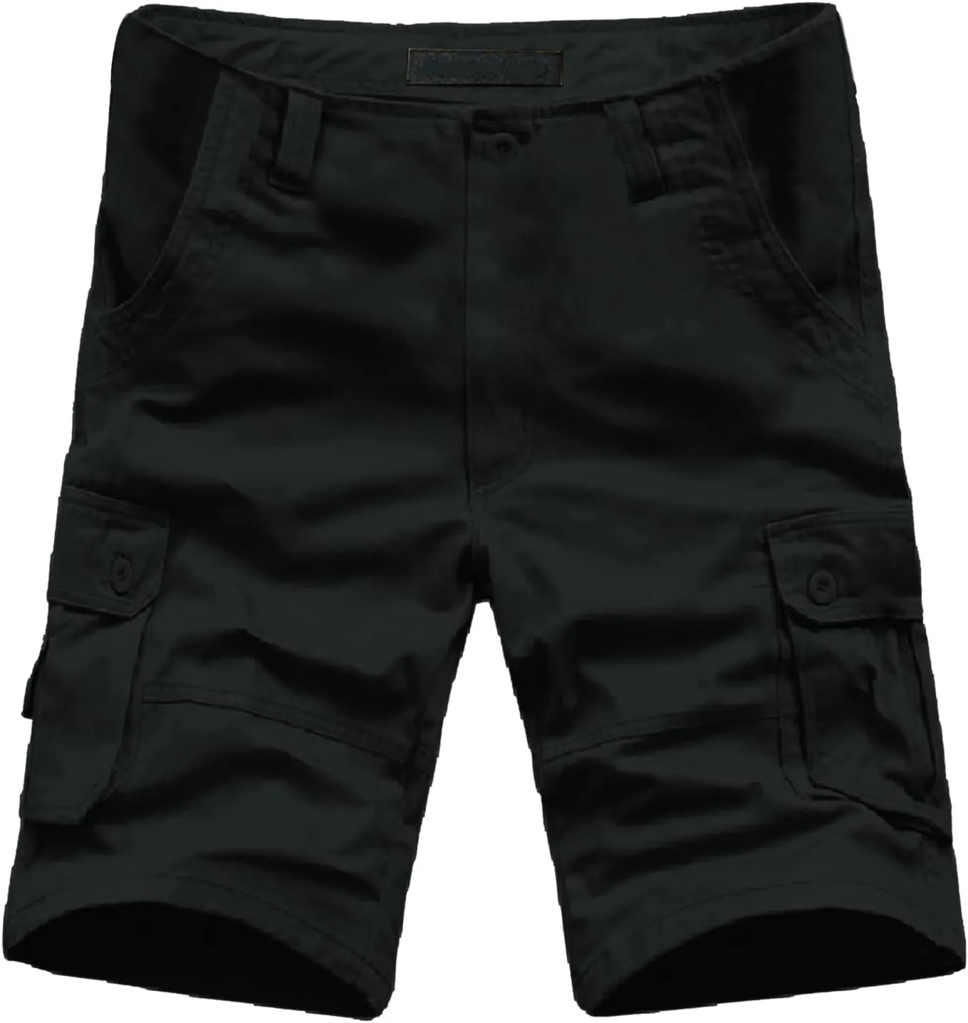 Cargo Shorts for Men Elastic Waist Flat Front Casual Pants Summer Training Tactical Workout SweatShorts with Pockets