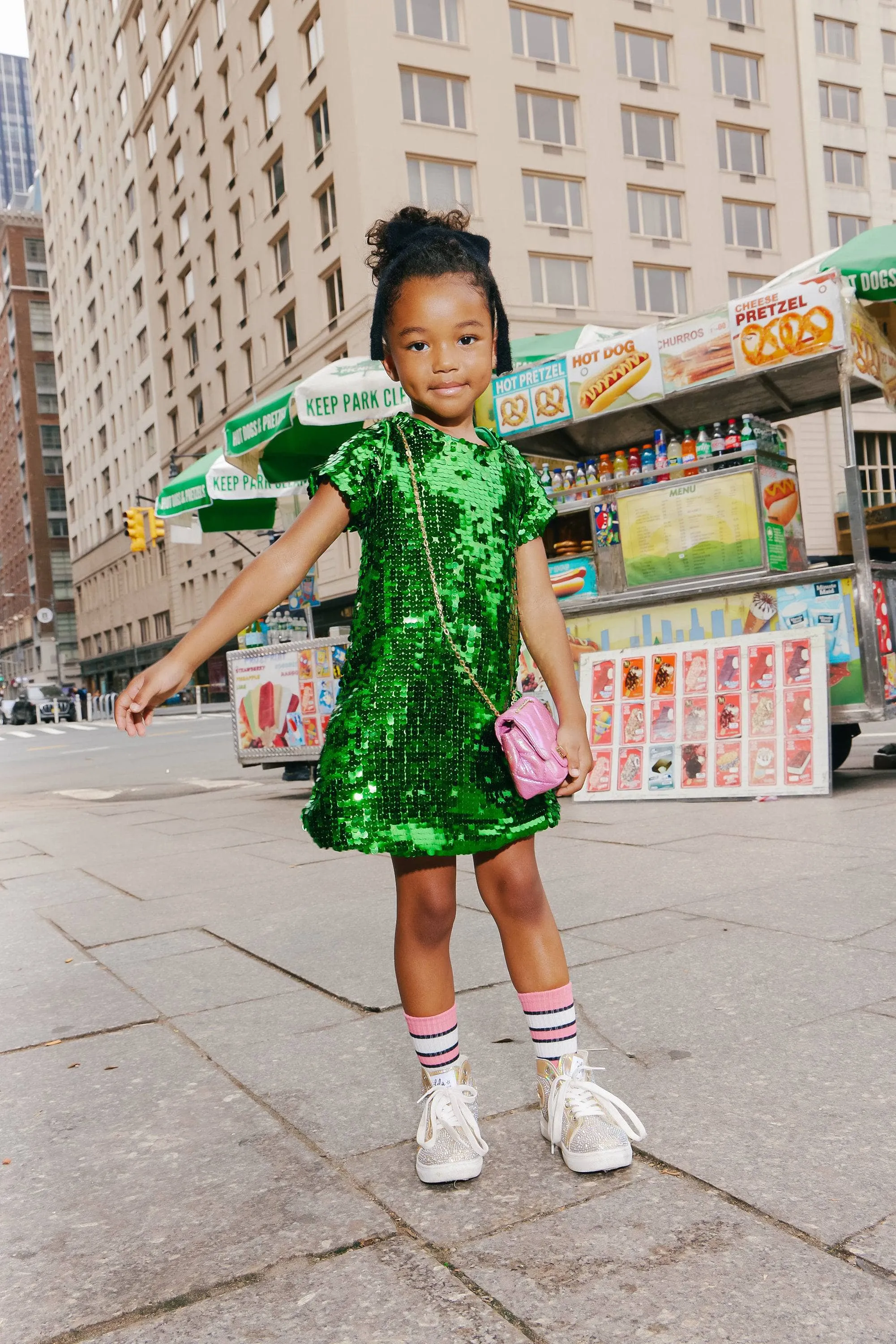 Emerald Sparkle Sequin Dress