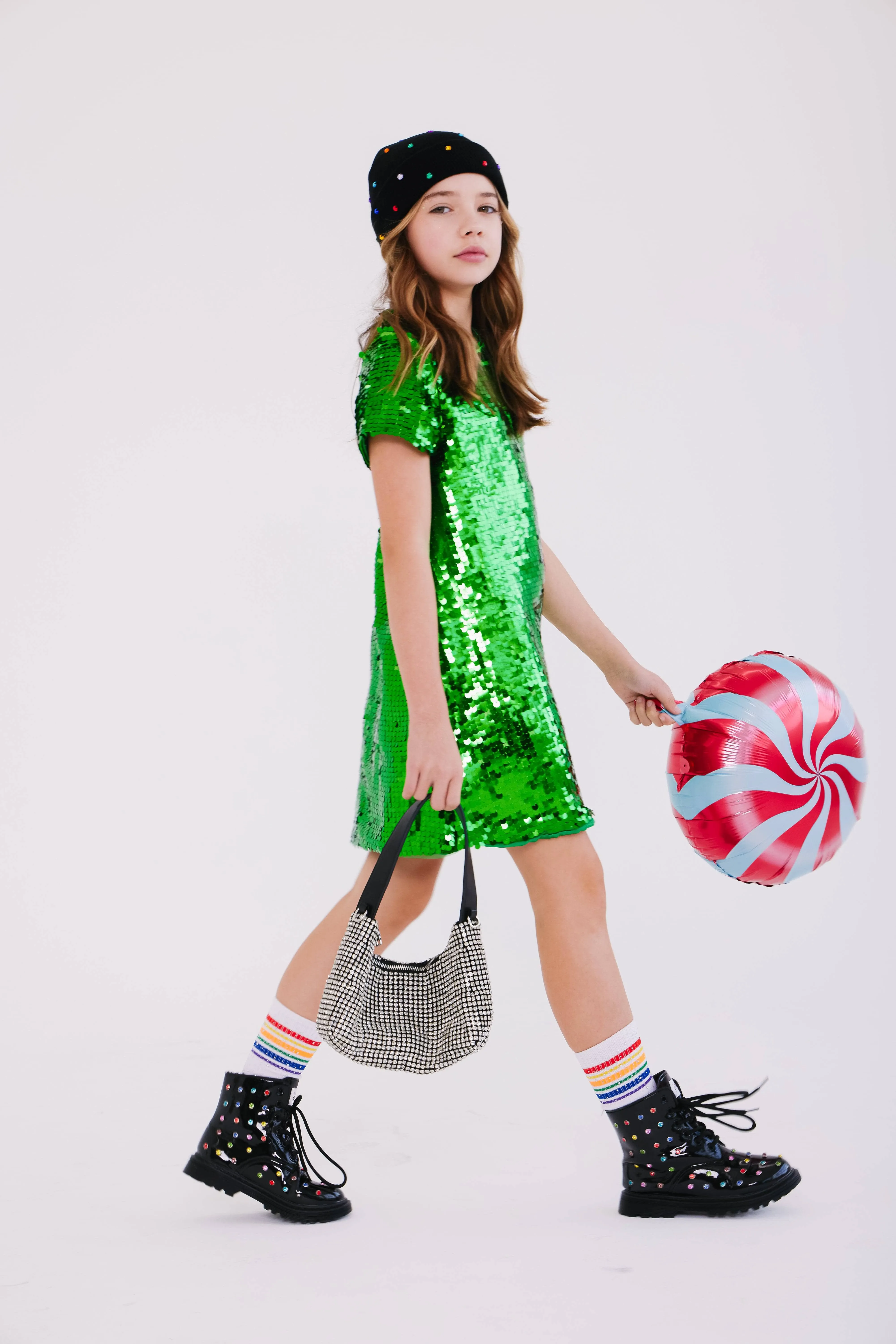 Emerald Sparkle Sequin Dress
