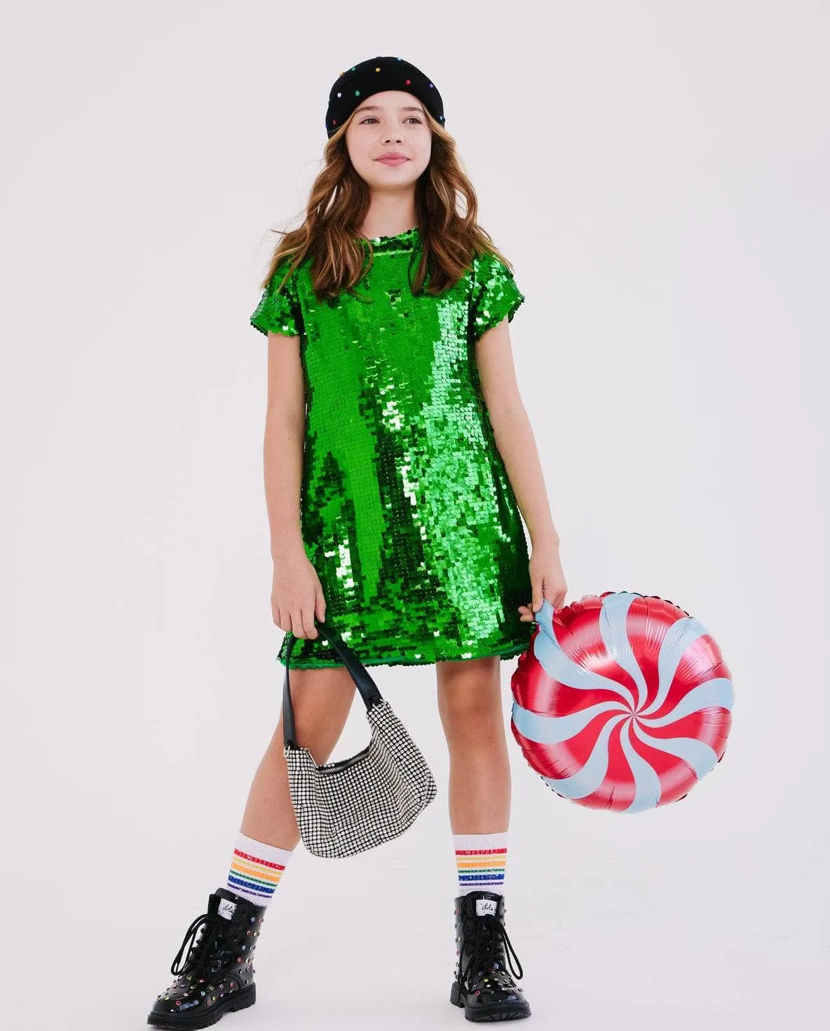 Emerald Sparkle Sequin Dress