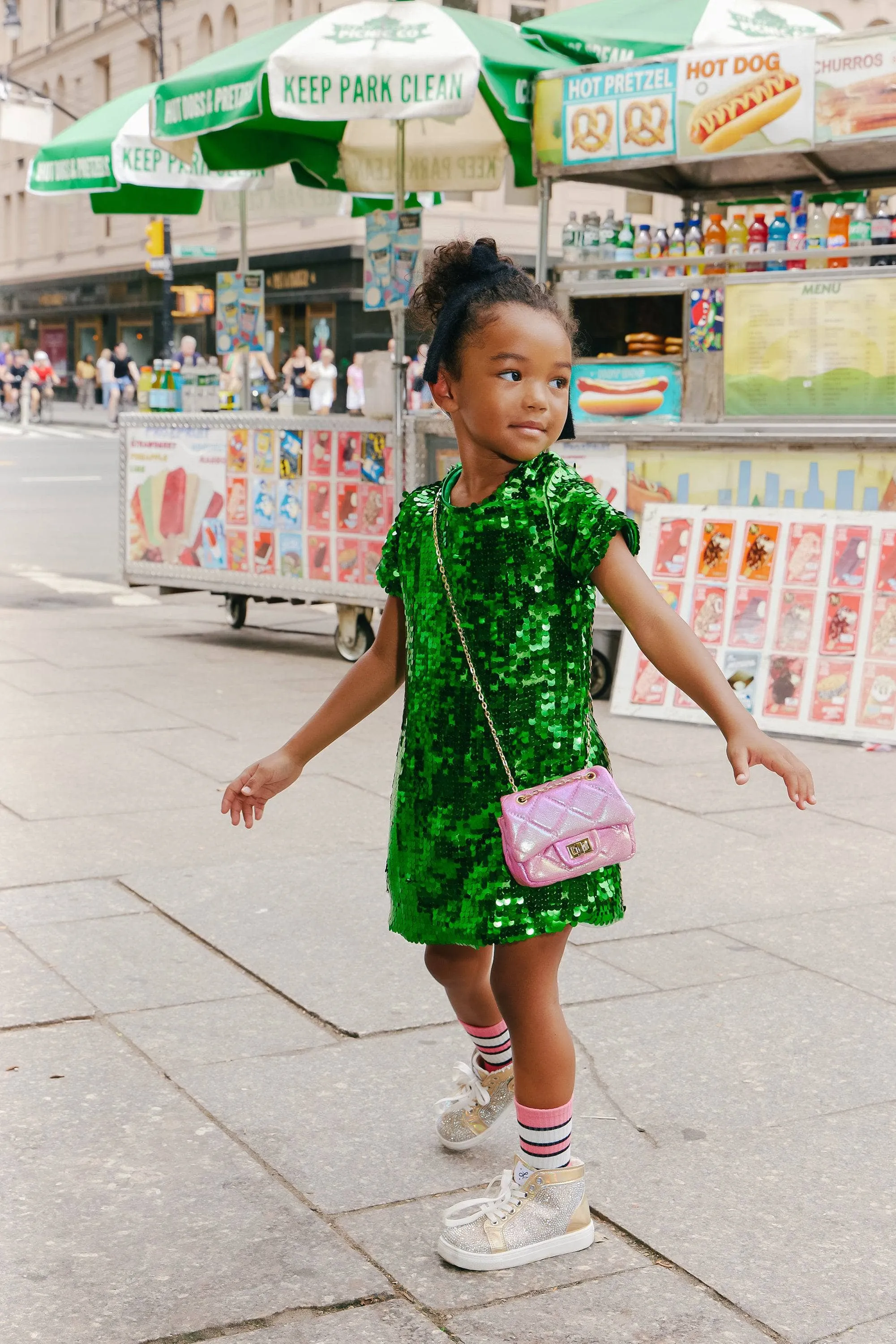 Emerald Sparkle Sequin Dress
