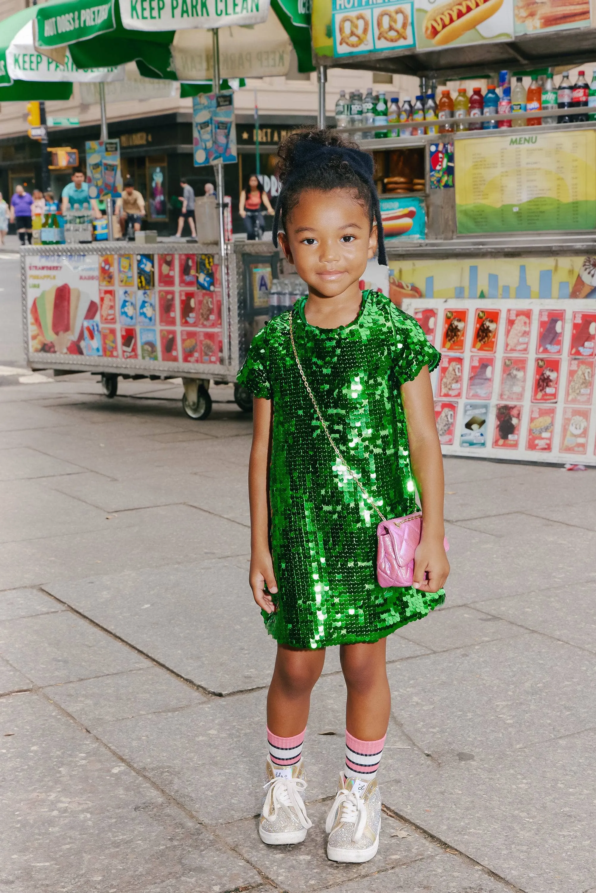 Emerald Sparkle Sequin Dress