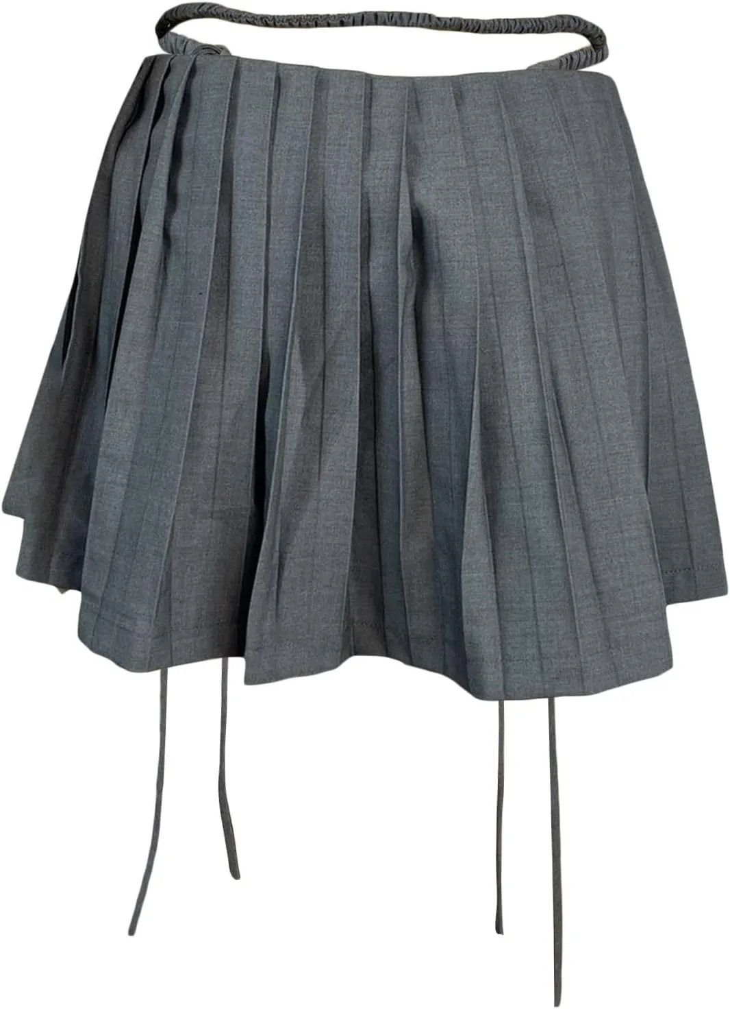 Fanvereka Women Low Waist Pleated Skirt Y2k Cargo Short Denim Skirt Casual Mini A-line Jean Skirt 90s Streetwear
