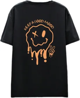 Floerns Men's Cartoon Half Sleeve T Shirts Round Neck Drop Shoulder Tee Shirts