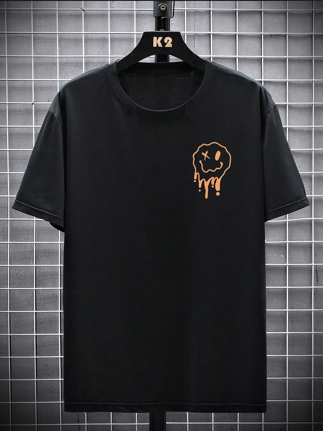 Floerns Men's Cartoon Half Sleeve T Shirts Round Neck Drop Shoulder Tee Shirts