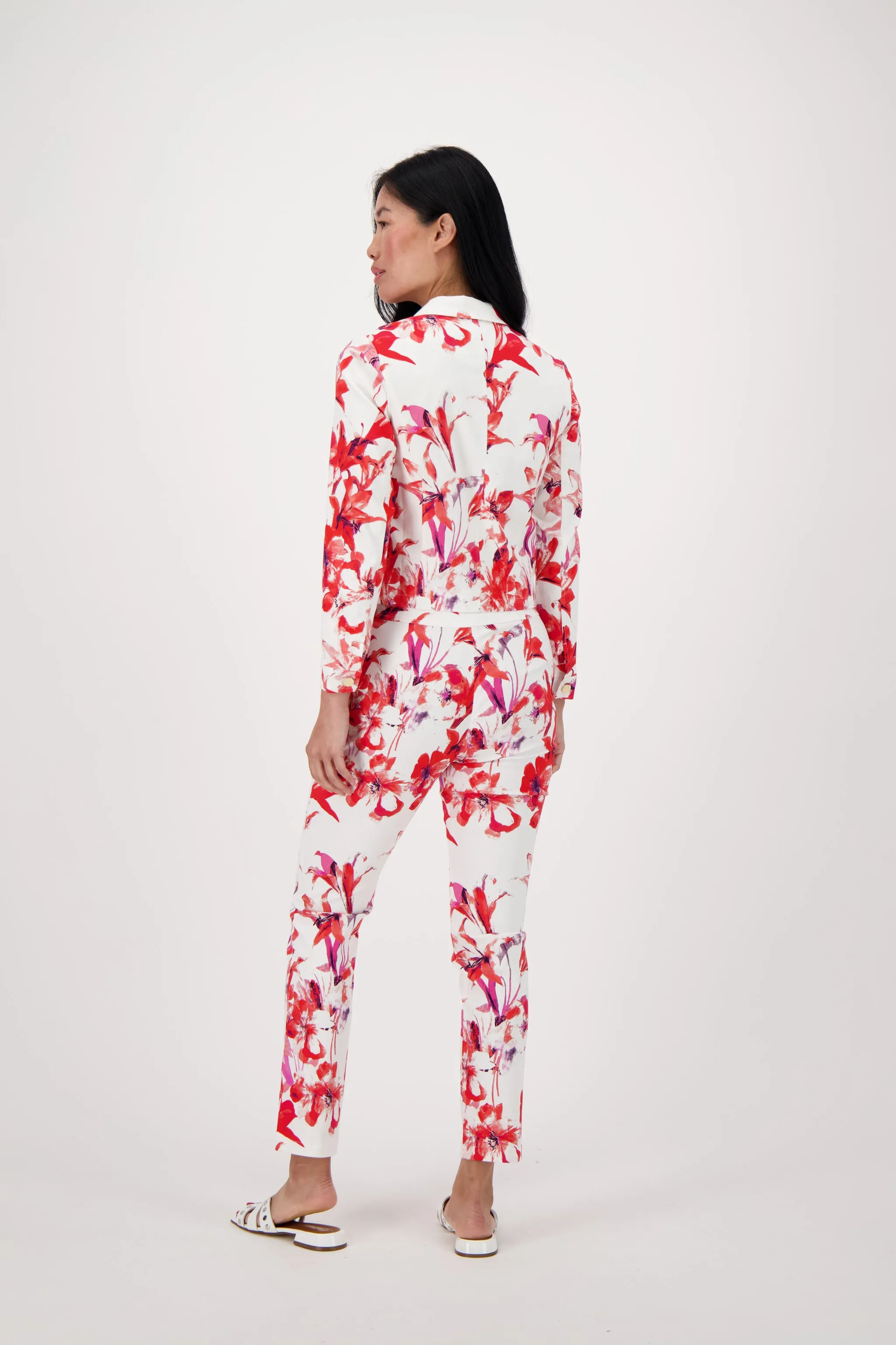 Flower Print Denim Jean Pant