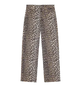 GANNI Leopard Izey Denim Jeans
