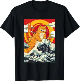 Graphic Funny Catzilla Pet Lover Awesome Cartoon Kitten T-Shirt