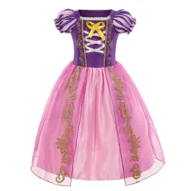Ice and Snow Christmas Dress Cinderella Short-Sleeved Dress Children's Performance Dress