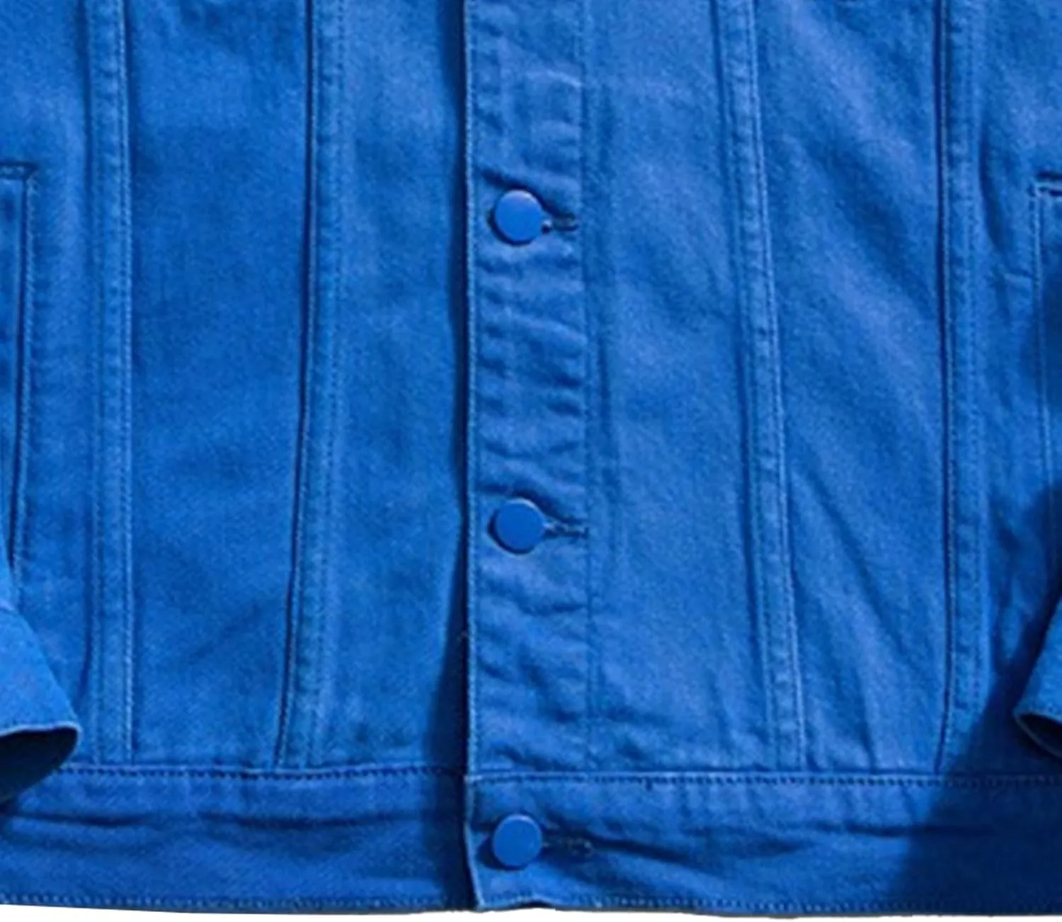 JEKE-DG Men's Stylish Loose Fit Casual Jeans Jacket Button Down Trucker Moto Denim Jacket Solid Lapel Comfort Jean Coat