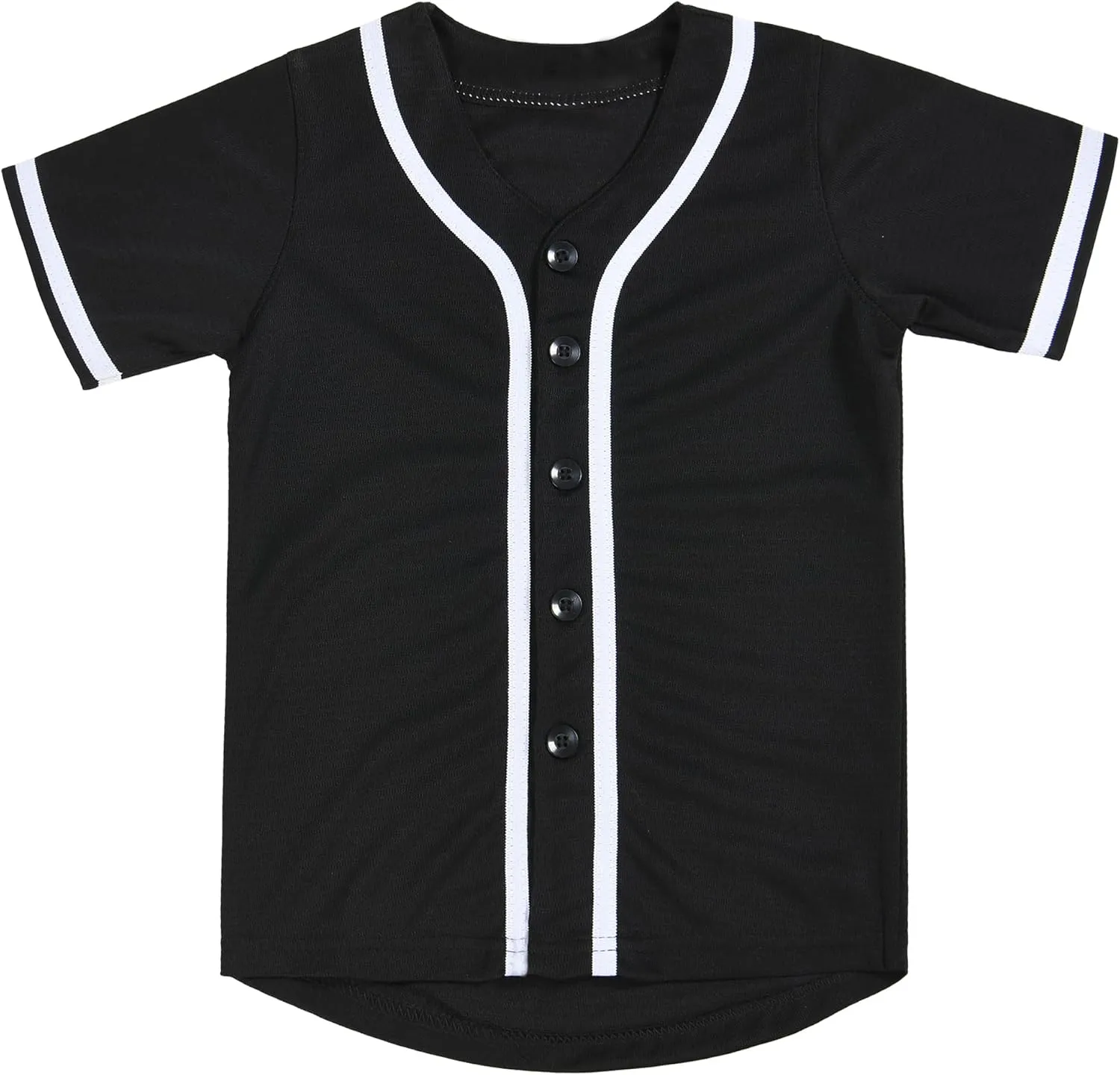Kids Baseball Jersey Button Down Hip Hop Personalized Sport T Shirts Tops Baseball Shirt for Boys Girls Toddler 2T-12Y