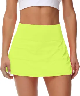 MCEDAR Pleated Tennis Skirt for Women with Pockets Women's High Waisted Athletic Golf Skorts Skirts Running Workout Shorts