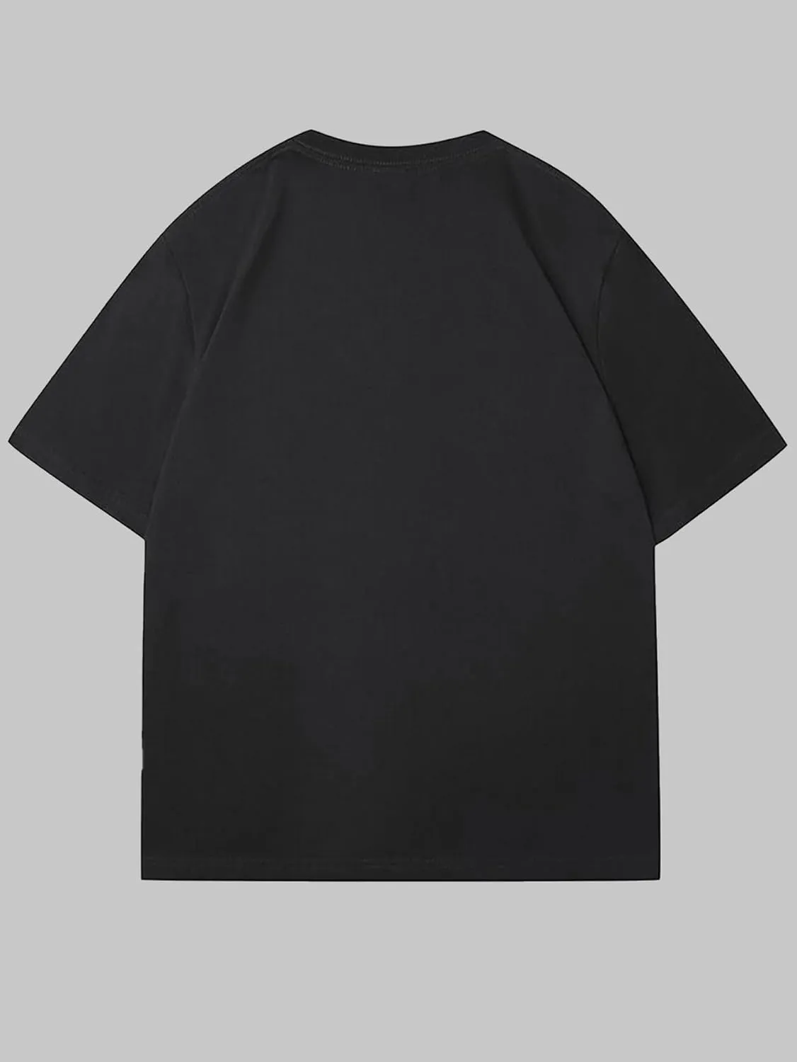 Men's Graphic Letter Print Tees Crewneck Short Sleeve Baggy Drop Shoulder Vintage T Shirts Streetwear