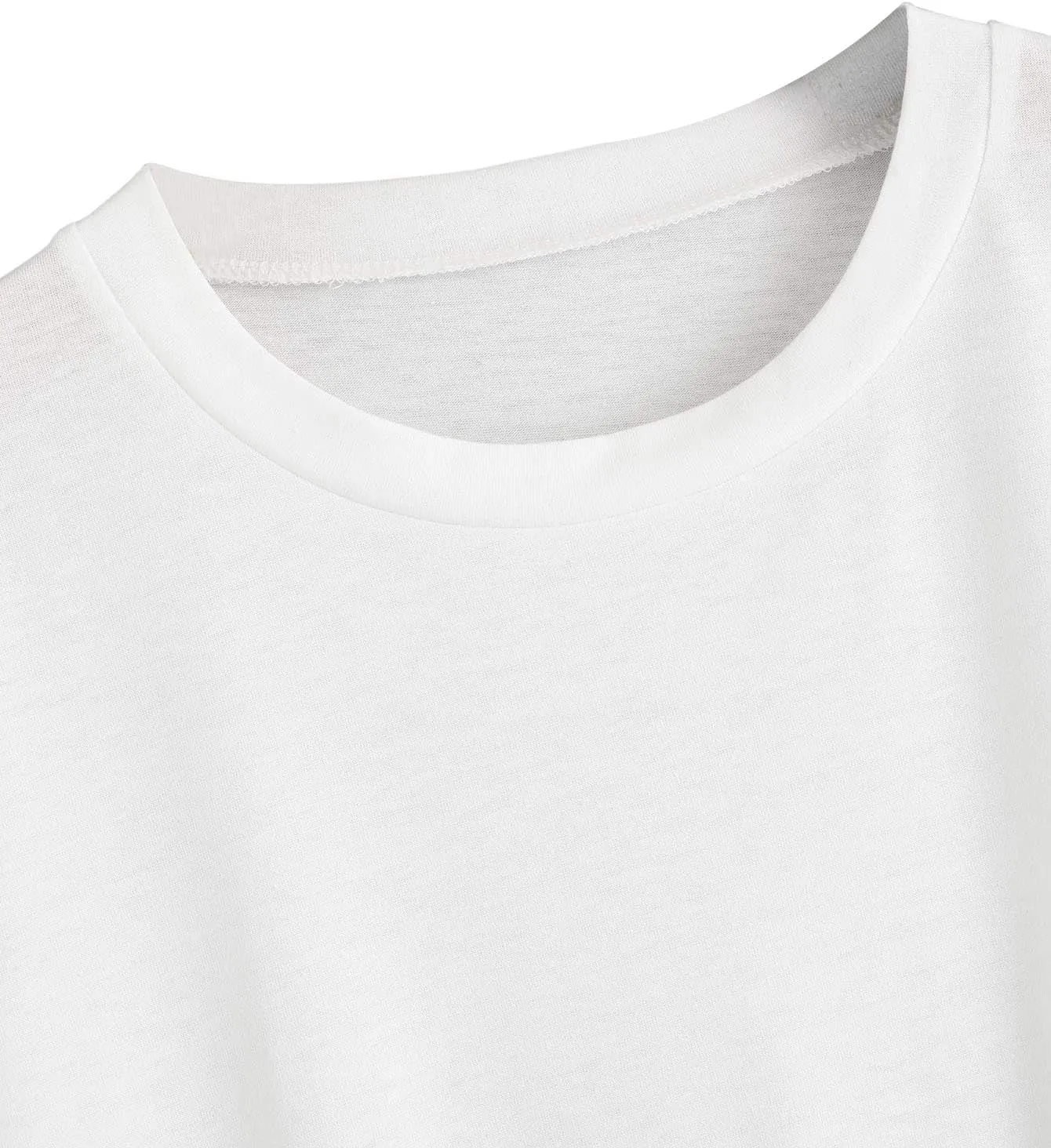Milumia Women's Basic T Shirt Round Neck Short Sleeve Rolled Cuff Curved Hem Casual Tunic Tops
