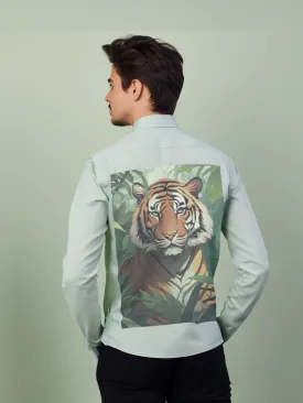 Printed Spread Collar Cotton Casual Shirt